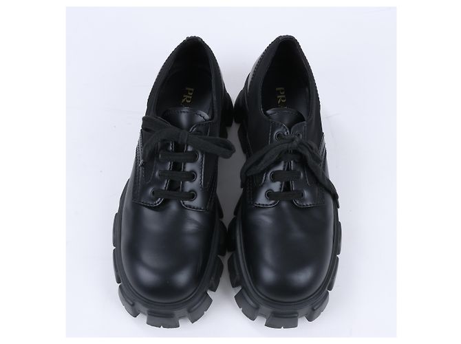 Prada Monolith Mokassins aus Nylon und Leder in Schwarz 2EE342, Größe 42 EU - Ansicht 5