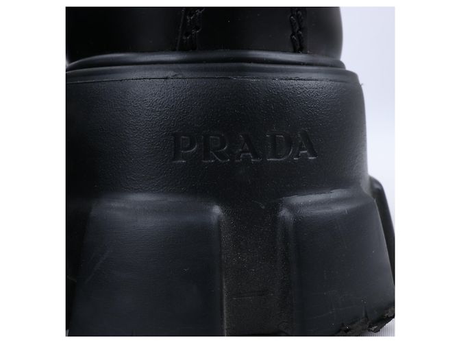 Prada Monolith Mokassins aus Nylon und Leder in Schwarz 2EE342, Größe 42 EU - Ansicht 7