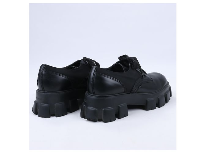 Prada Monolith Mokassins aus Nylon und Leder in Schwarz 2EE342, Größe 42 EU - Ansicht 8