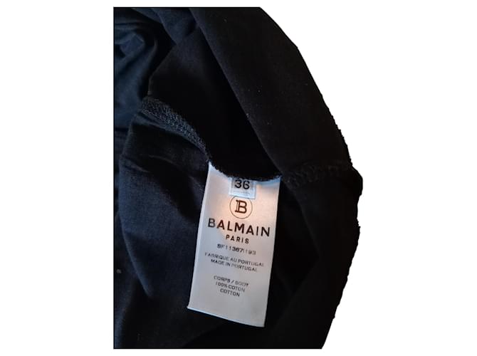Camiseta Balmain de algodón negra Negro - vista 7