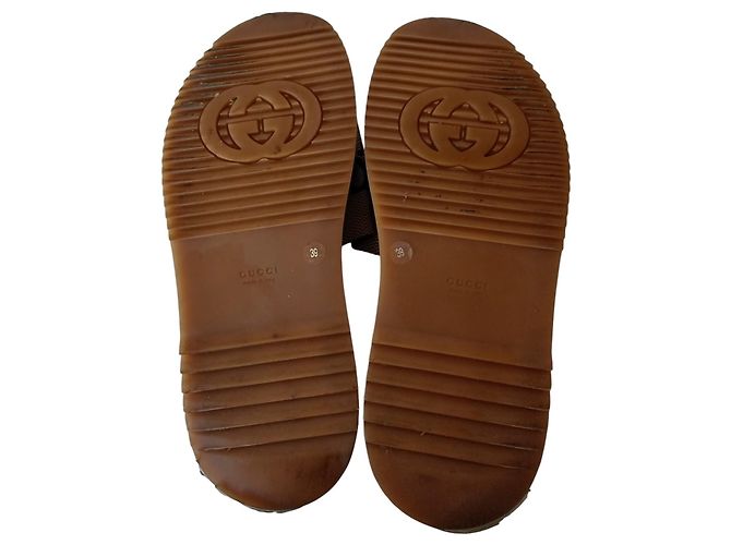Sandalo con Piattaforma Gucci Beige - vista 12
