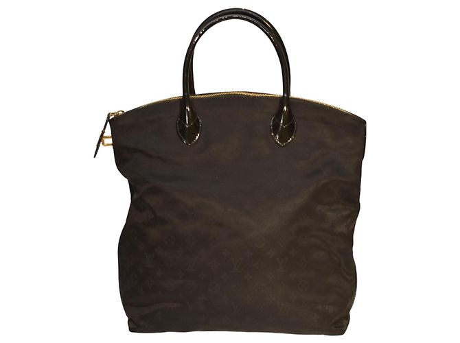 Borsa tote Louis Vuitton 2011 Desire Vertical Lockit MM in nylon monogramma nero - vista 2