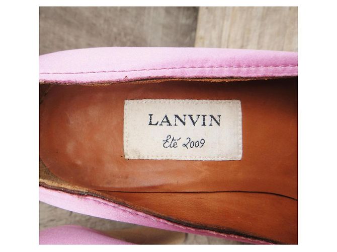 Décolleté Lanvin in raso e pelle rosa - vista 6