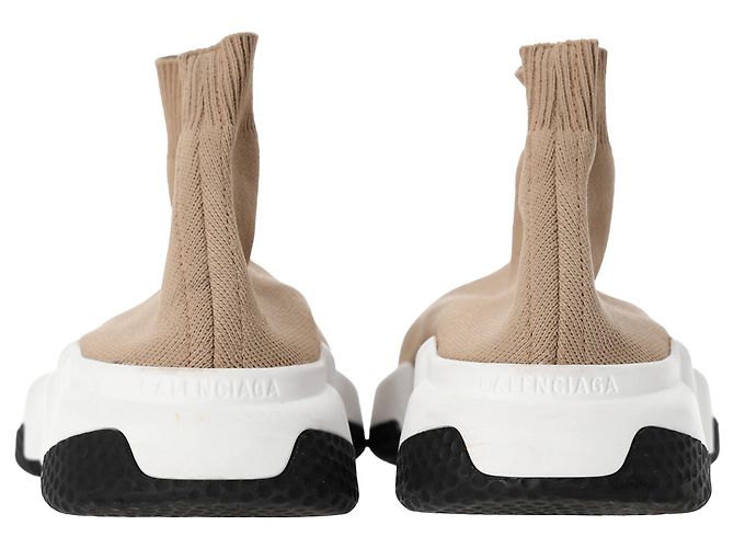 Baskets Speed Balenciaga en polyester beige - vue 3