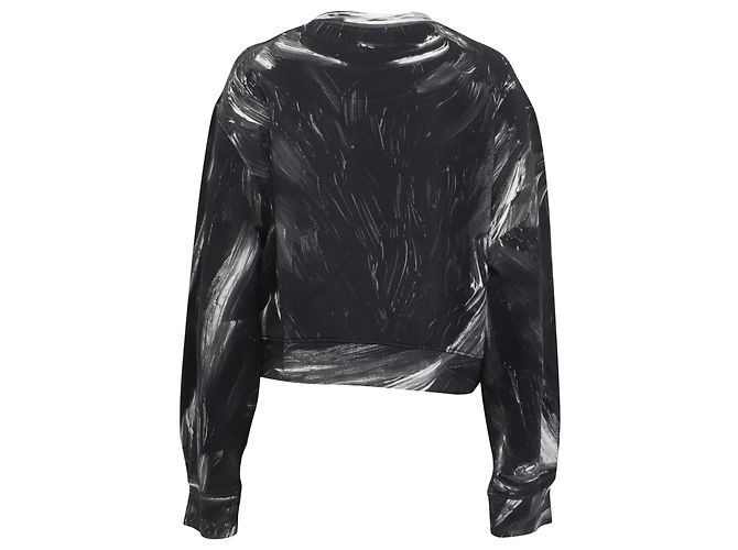 Schwarzer Baumwollpullover mit Moschino Couture Logo-Akzent - Ansicht 4