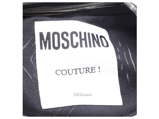 Schwarzer Baumwollpullover mit Moschino Couture Logo-Akzent - Ansicht 5
