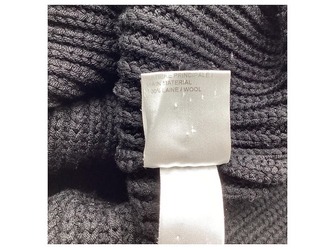 Suéter longo oversized de gola alta Chloé em lã preta Preto - vista 5