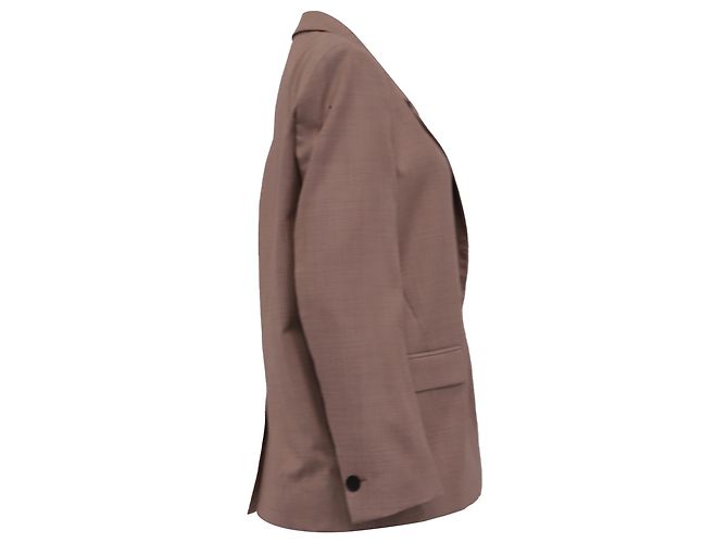 Isabel Marant Etoile Single-Breasted Blazer with Pockets in Brown Wool Red - view 3