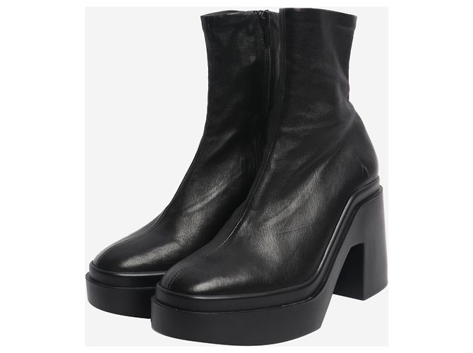 Robert Clergerie Botines de cuero negro Nina - talla EU 37,5 - vista 2
