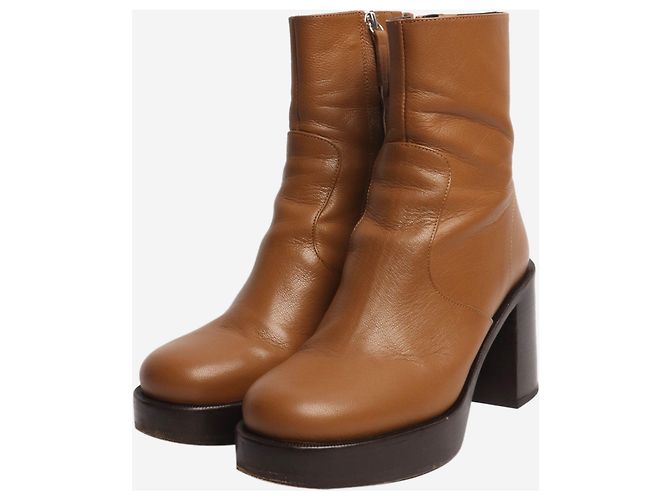 Simon Miller Botas de cuero marrón - talla EU 40 (UK 7) Castaño - vista 2