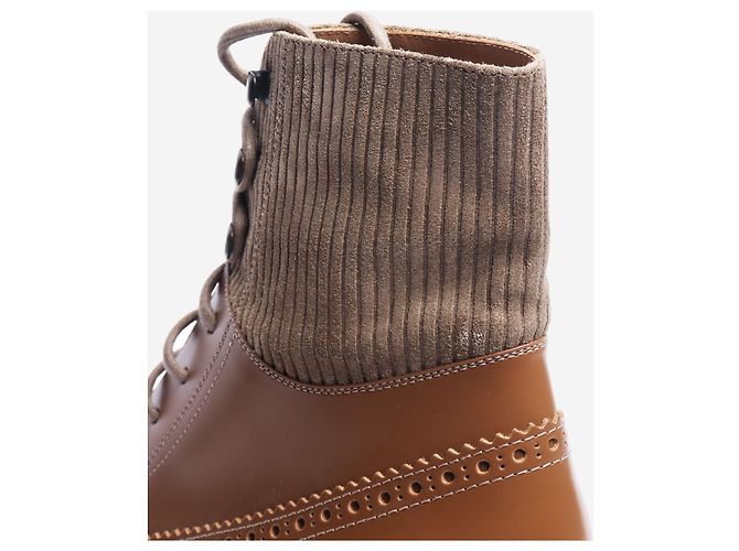 Chloé Braune Stiefeletten mit Broguedetails - Größe EU 37 (UK 4) - Ansicht 5