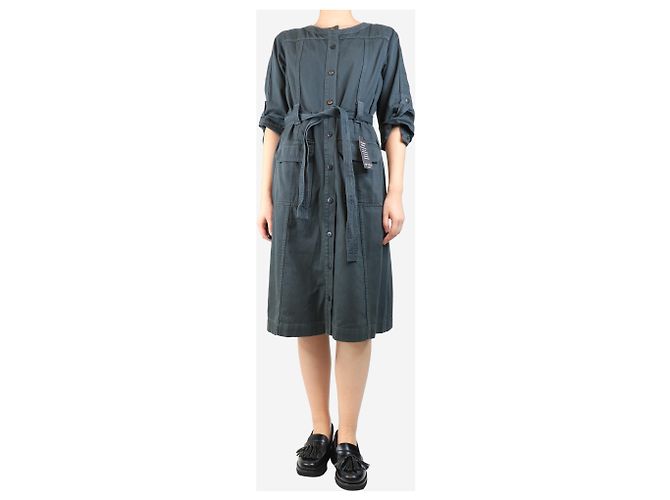 Autre Marque Clay Matilda Midi-Kleid mit Mehrfachstich - Größe UK 14 - Ansicht 3