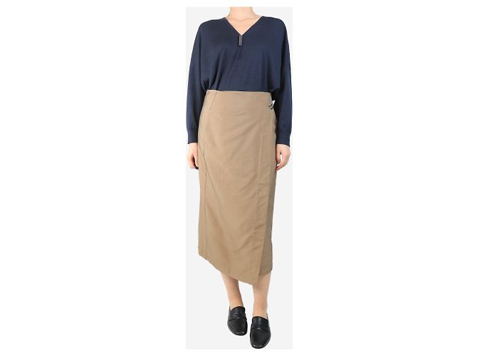 Vince Falda midi marrón - talla UK 10 Castaño - vista 2
