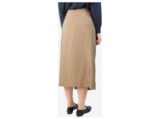 Vince Falda midi marrón - talla UK 10 Castaño - vista 3