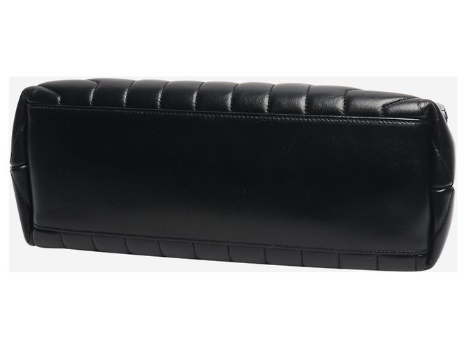 Saint Laurent Borsa a spalla in pelle trapuntata nera Loulou Nero - vista 3