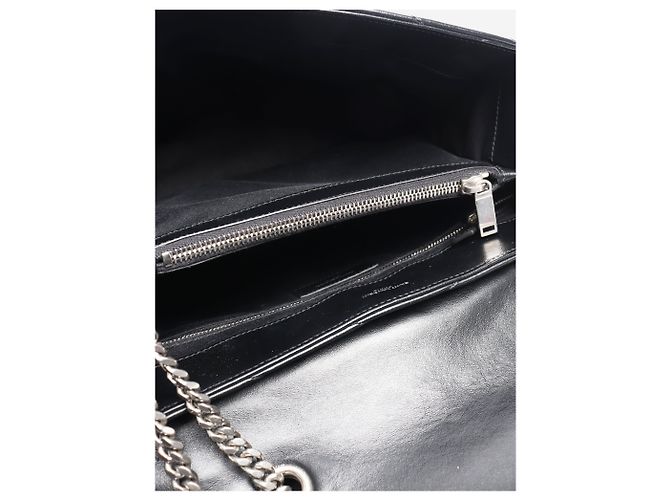 Saint Laurent Borsa a spalla in pelle trapuntata nera Loulou Nero - vista 6