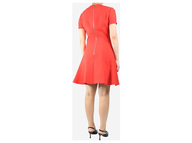 Louis Vuitton Rotes Midi-Kleid mit kurzen Ärmeln - Größe UK 10 - Ansicht 2