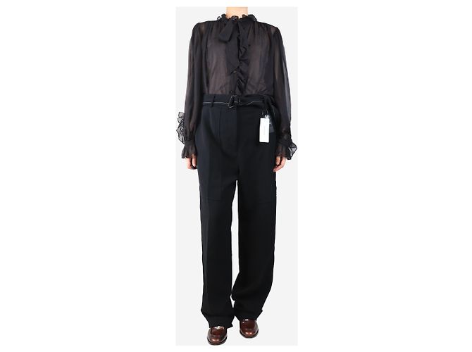 Joseph Schwarze Terry-Fluid-Twill-Hose - Größe UK 14 - Ansicht 2