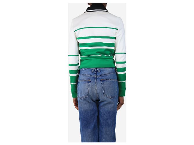 Casablanca Grüne gestreifte Cropped-Jacke - Größe XS - Ansicht 2