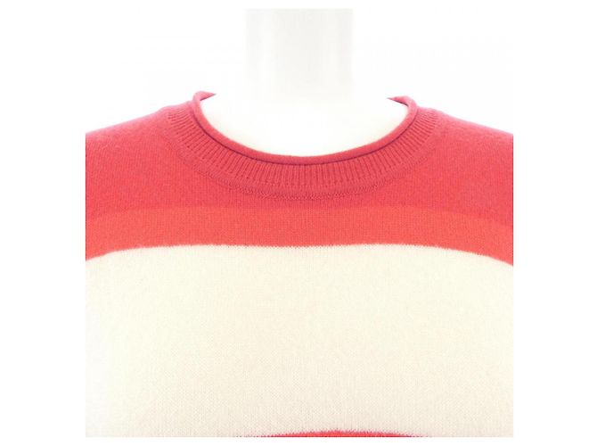 Hermès Hermes Cashmere-Kleid Weiß Rot - Ansicht 5