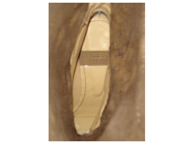 Botas See by Chloé de cuero kaki Caqui - vista 7