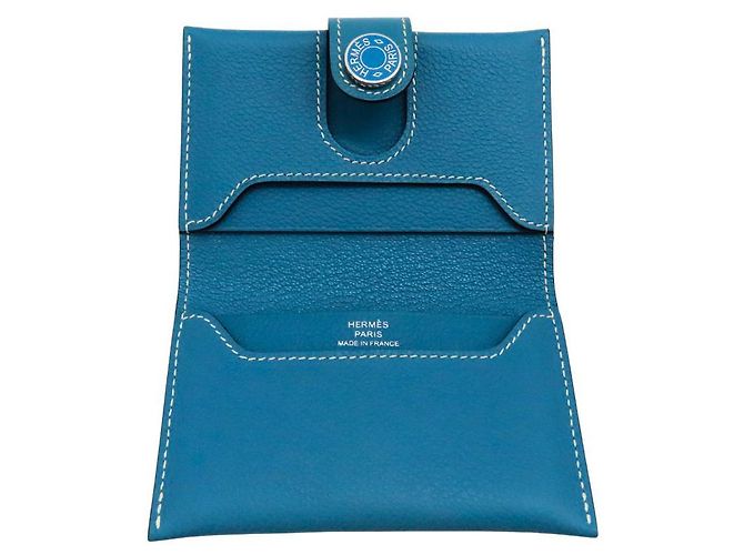 Hermès Hermes R.M.S Evercolor Card Case Blue - view 4