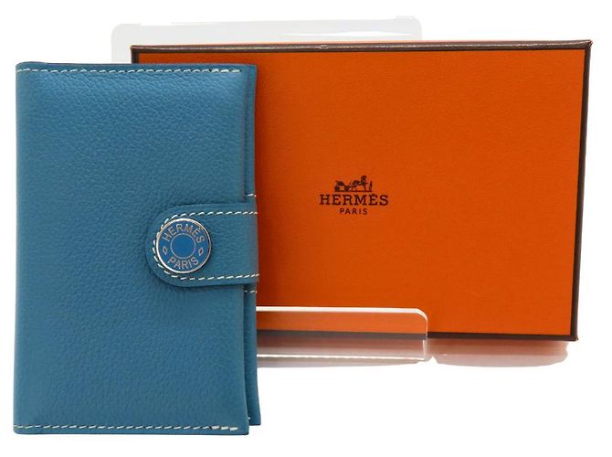 Hermès Hermes R.M.S Evercolor Card Case Blue - view 8