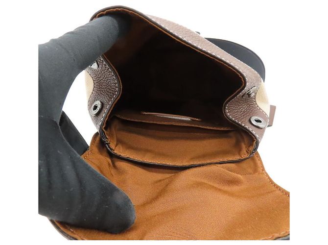 Borsa a Spalla in Tela e Pelle Hudson Small Pack di Coach Marrone - vista 8