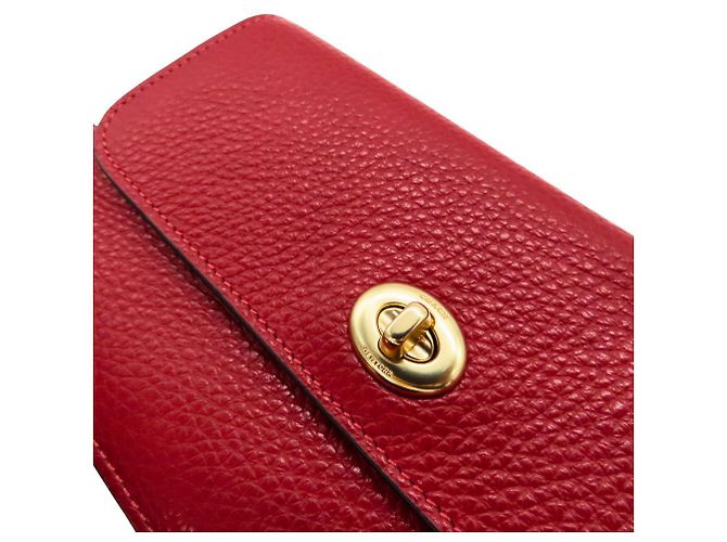 Pochette in pelle martellata Coach Originals Rosso - vista 7