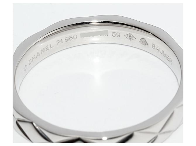 Chanel Matelassé Pt950 Ring Silber - Ansicht 4