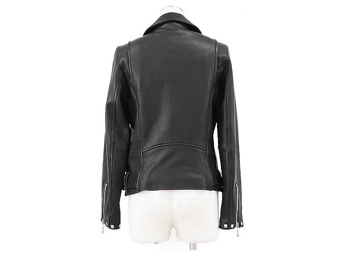 Autre Marque GRACE Class Lammnappa Leder Bikerjacke Schwarz - Ansicht 7