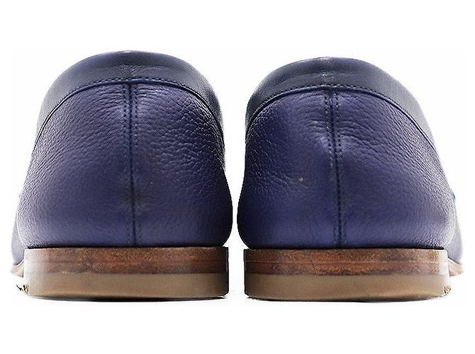 Autre Marque J.M. Weston Coin Leder Slipper Blau Marineblau - Ansicht 4