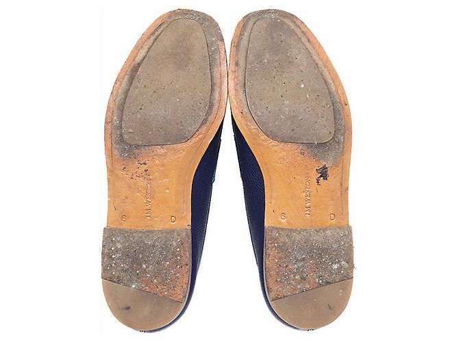 Autre Marque J.M. Weston Coin Leder Slipper Blau Marineblau - Ansicht 5