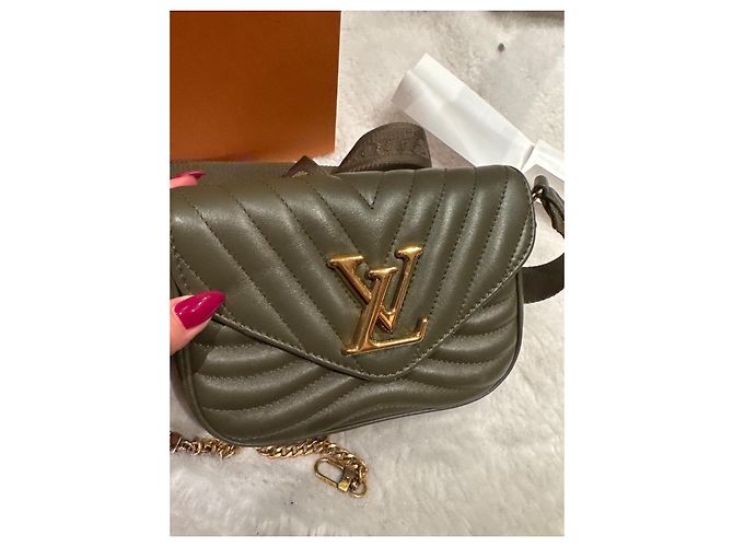 Noe Borsa a spalla Louis Vuitton Pelle Khaki Cachi - vista 4