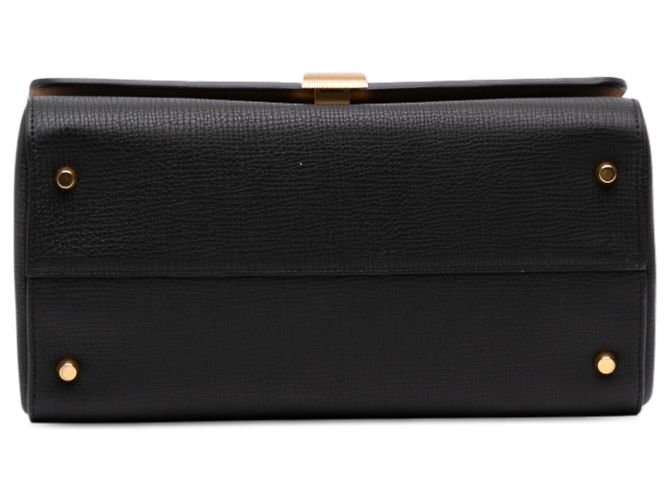Borsa a Spalla BV Angle in Pelle di Vitello Grana Nera Bottega Veneta Nero - vista 3