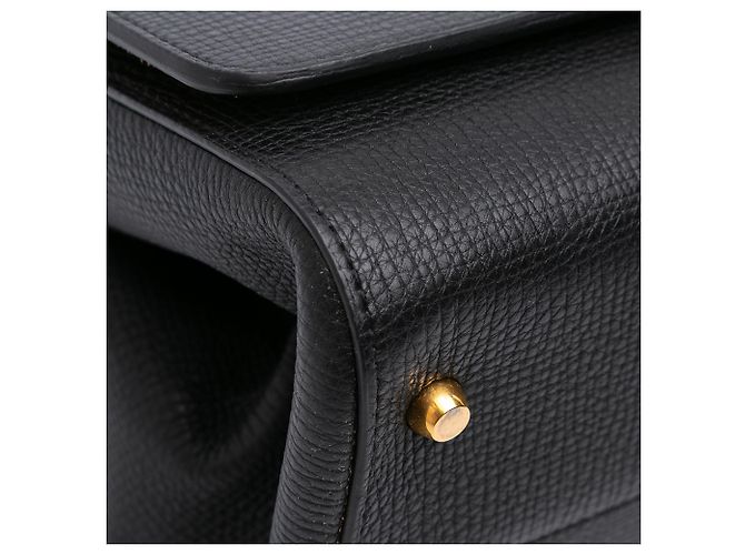Borsa a Spalla BV Angle in Pelle di Vitello Grana Nera Bottega Veneta Nero - vista 8