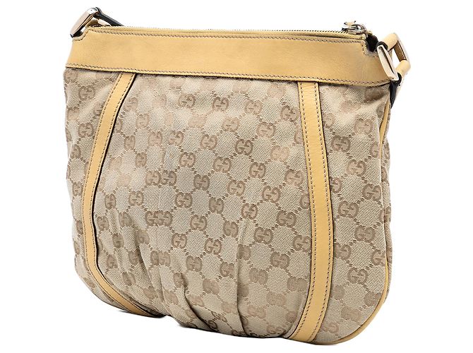 Borsa a tracolla Gucci in tela GG marrone Abbey D Ring Beige - vista 2