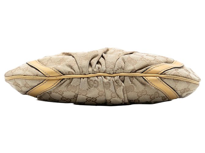 Borsa a tracolla Gucci in tela GG marrone Abbey D Ring Beige - vista 3