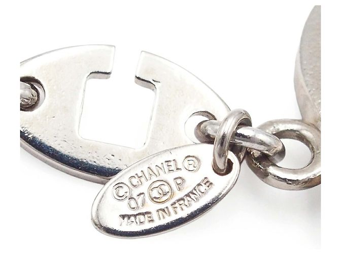 Chanel Silver Silver Plated CC Camellia Bag Charm Silvery - view 5