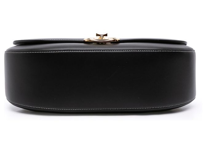 Bolsa Ohval média de couro preto Valentino - vista 3