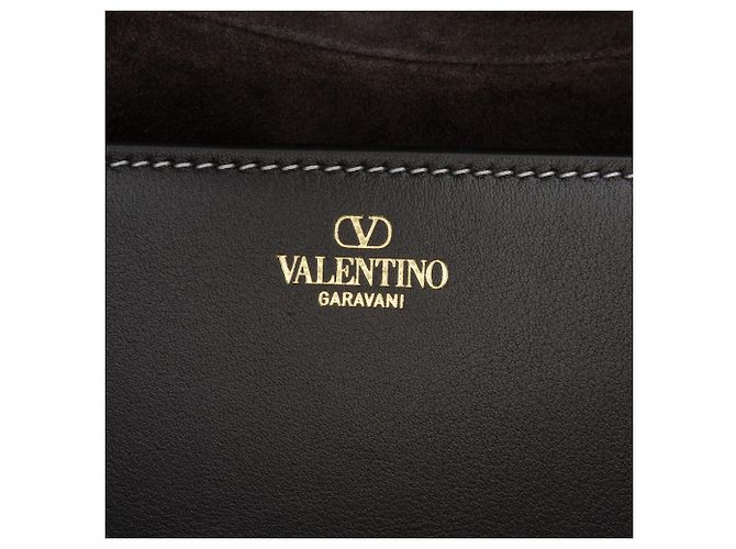 Bolsa Ohval média de couro preto Valentino - vista 5