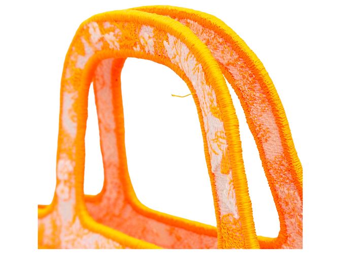 Book Tote Dior Naranja Mini Lona Bordada Dioriviera Tote de Libro - vista 10