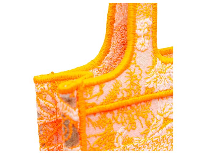 Book Tote Dior Naranja Mini Lona Bordada Dioriviera Tote de Libro - vista 8