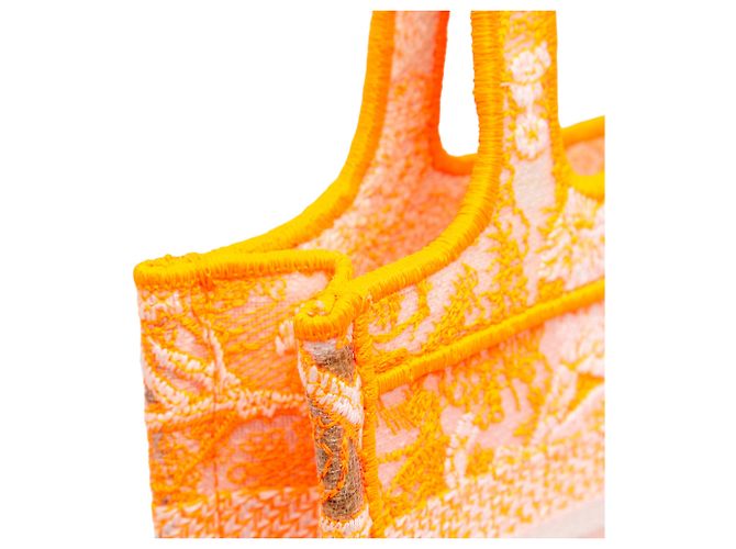 Book Tote Dior Naranja Mini Lona Bordada Dioriviera Tote de Libro - vista 9