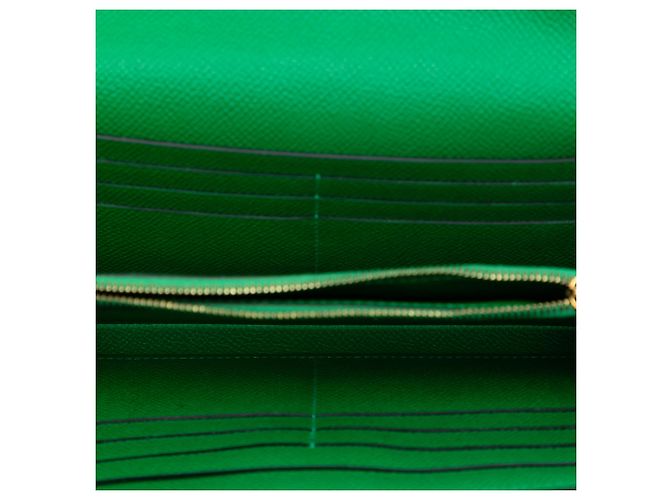 Portafoglio Longo Kelly in Epsom Verde Hermès - vista 4