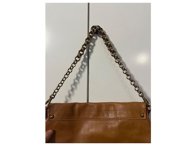 Prada Schultertasche aus Kamelleder mit Fransen - Ansicht 9