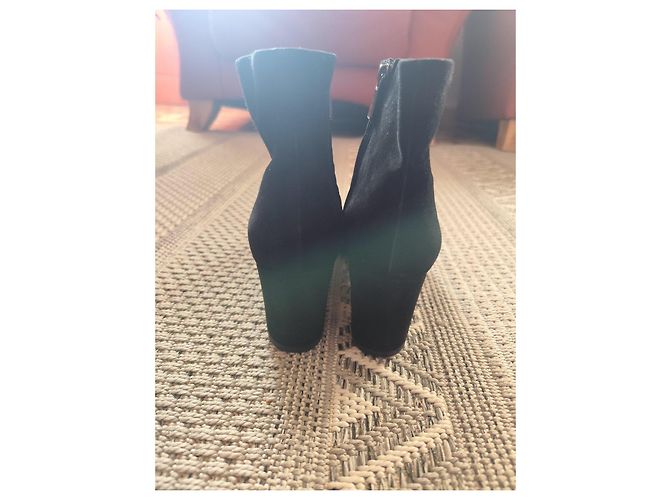 Stivaletti in suede nero Santoni - vista 11