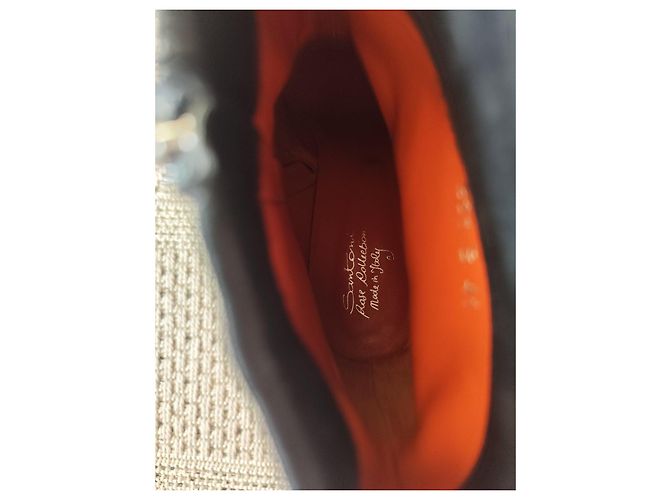 Stivaletti in suede nero Santoni - vista 5