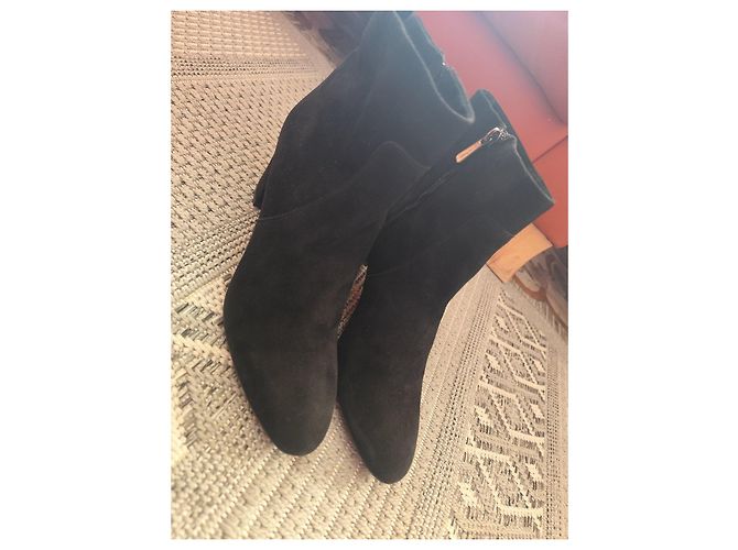 Stivaletti in suede nero Santoni - vista 9