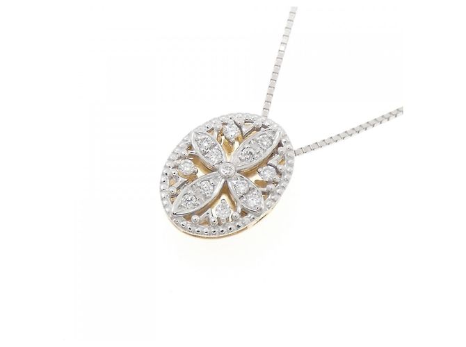 Autre Marque Collana in diamante in oro bianco Au750 e oro giallo Au750 - vista 3